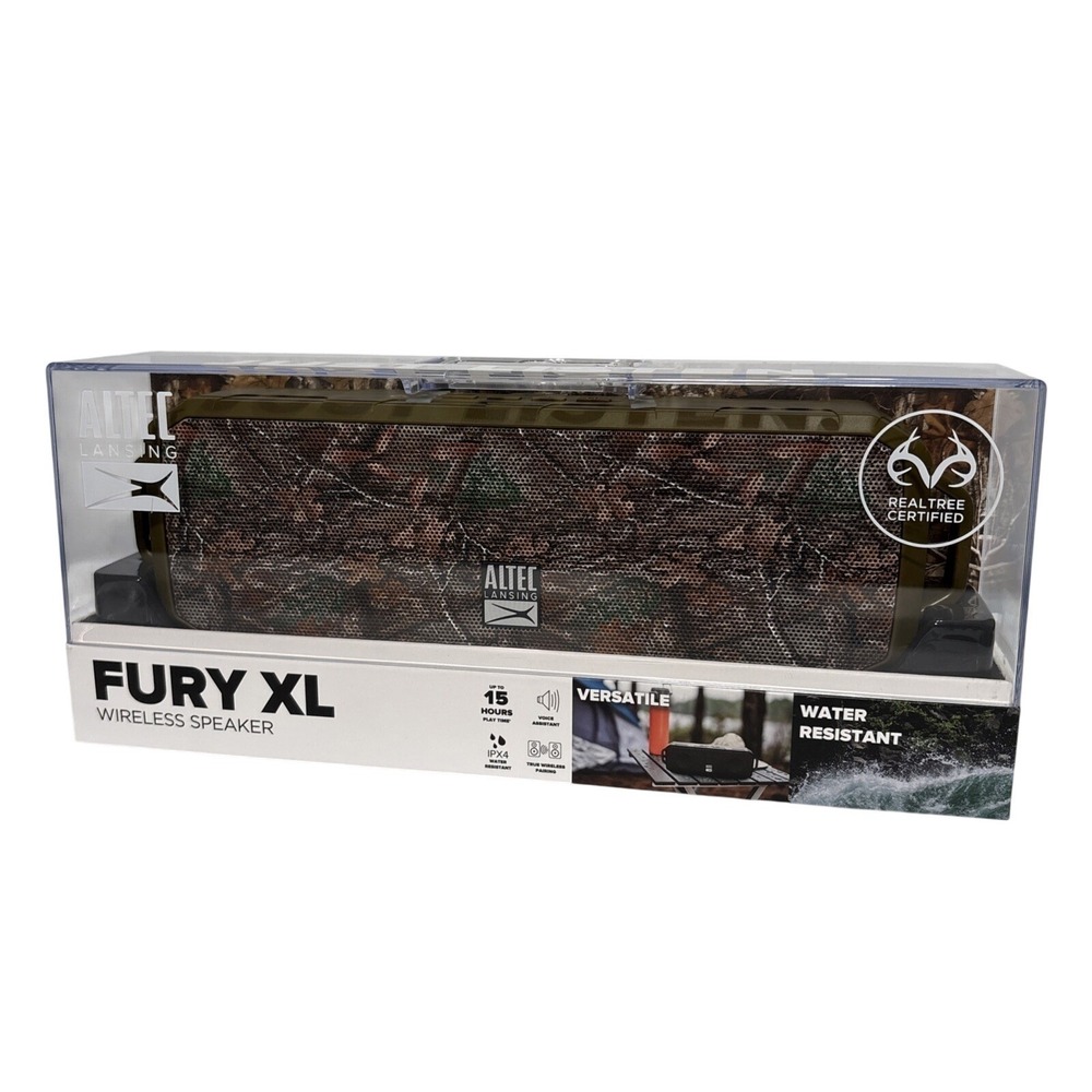 Altec Lansing FURY XL Realtree Certified Wireless Camo Portable Speaker NEW